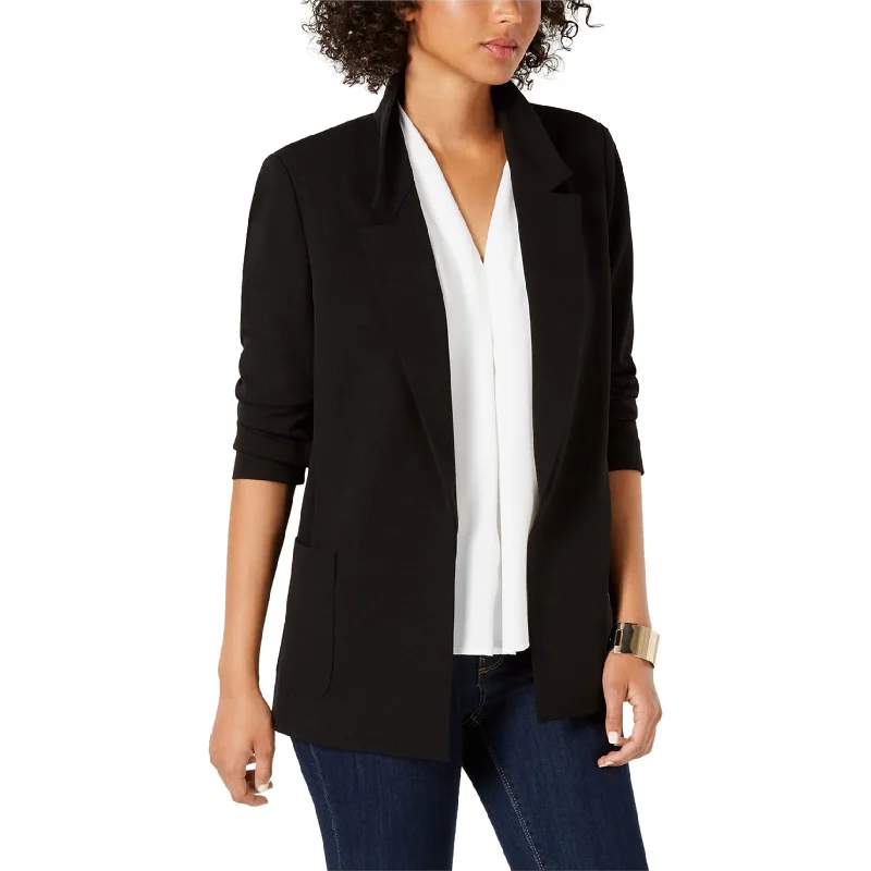 Nine West Womens Open Front Blazer Jacket, Black, X-Small