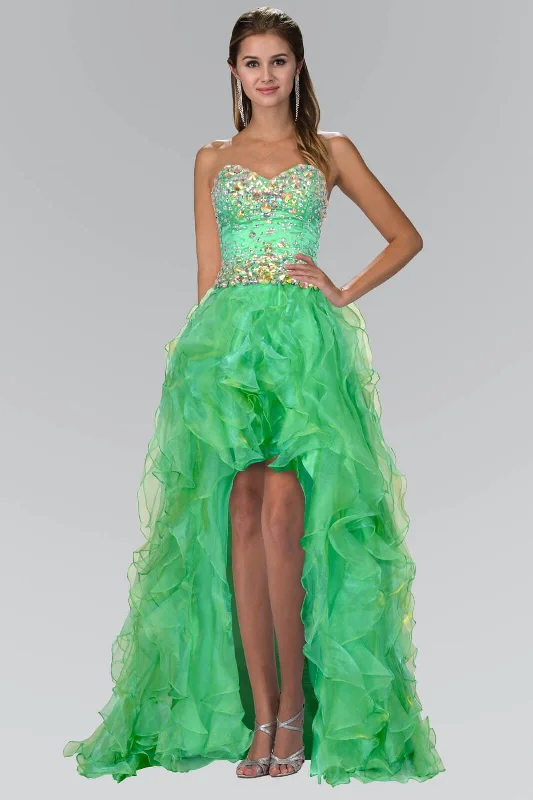 Organza High Low Long Prom Dress