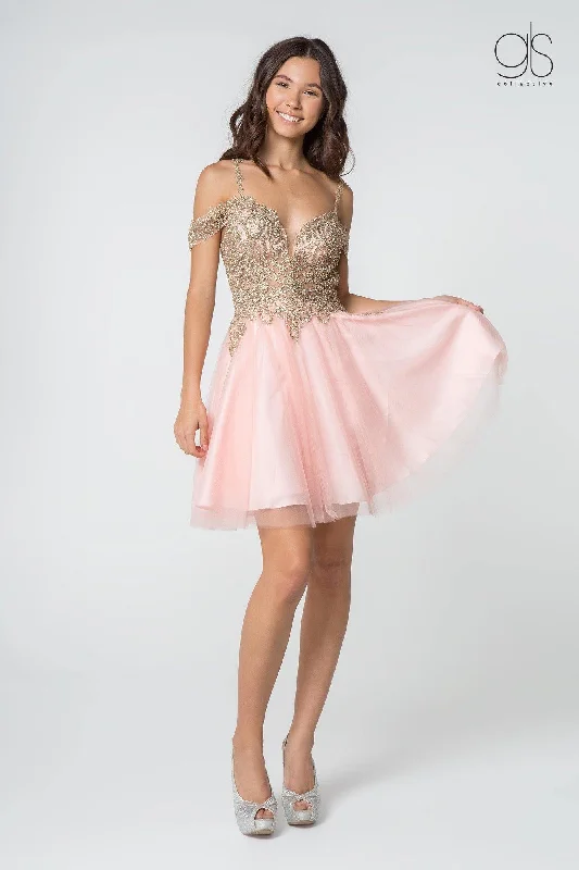 Homecoming Off Shoulder Short Cocktail Prom Dress