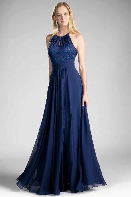 Cinderella Divine CJ228 Long Formal Dress Halter Bridesmaid