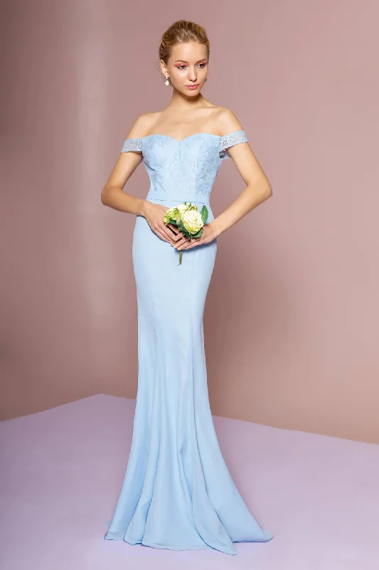 Off The Shoulder Long Evening Gown