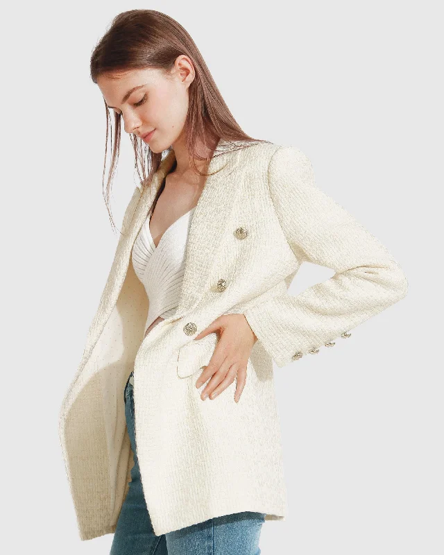 Princess Polina Tweed Blazer | Women | Cream