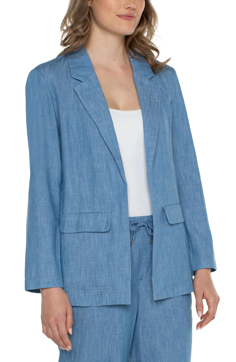 Boyfriend Blazer in Chambray