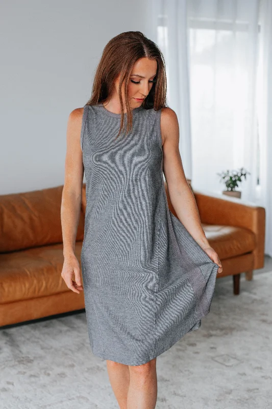 Wayne Knit Dress - Charcoal