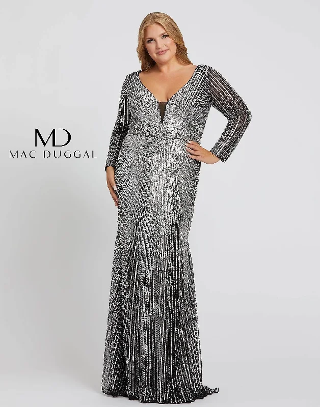 Mac Duggal 5176 Fabulouss Plus Size Sequins Prom Dress Sale