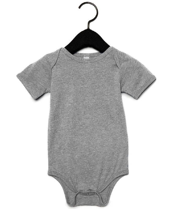 Grey Triblend - Baby triblend short sleeve one piece