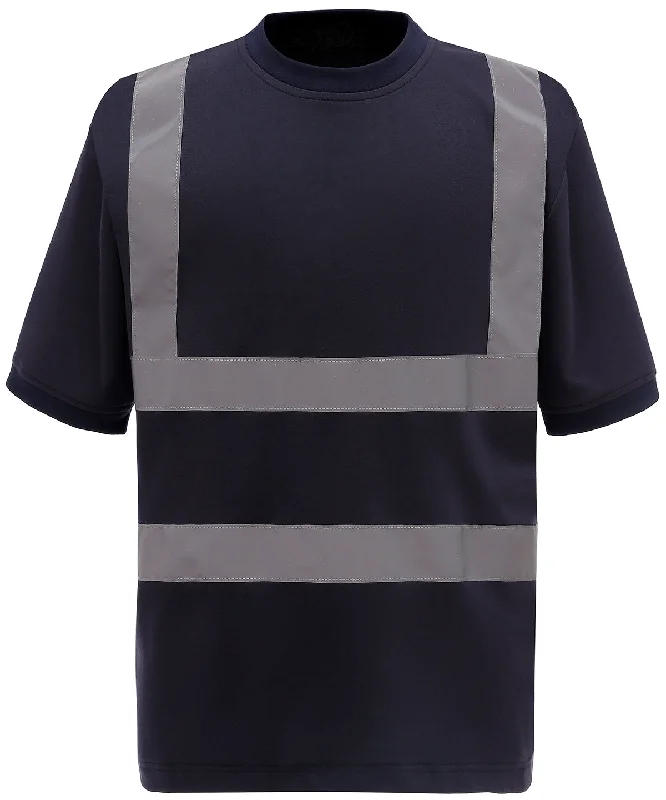 Navy - Hi-vis short sleeve t-shirt (HVJ410)