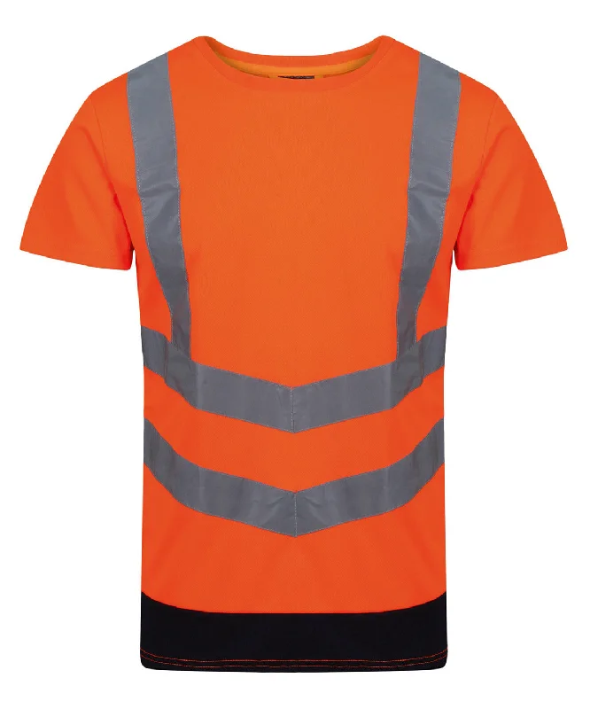 Orange/Navy - Pro hi-vis short sleeve t-shirt