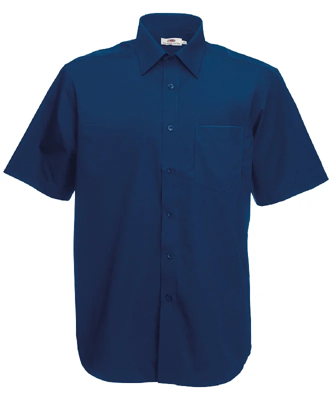 Navy - Poplin short sleeve shirt