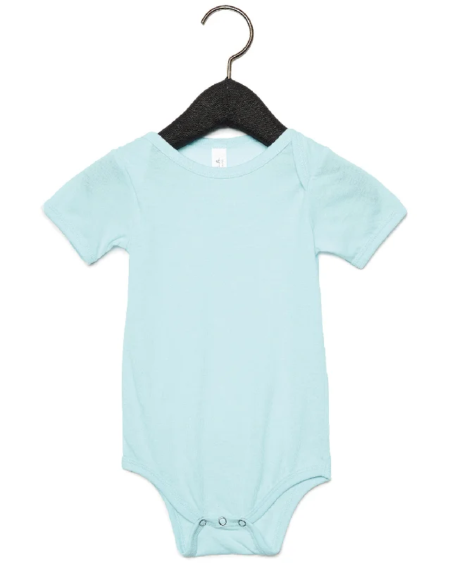 Ice Blue Triblend - Baby triblend short sleeve one piece