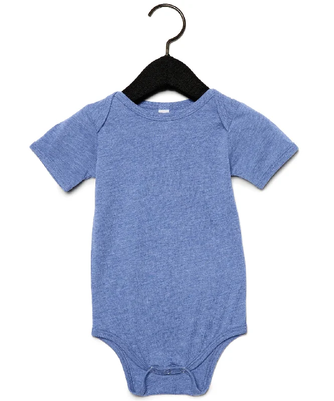 Blue Triblend - Baby triblend short sleeve one piece