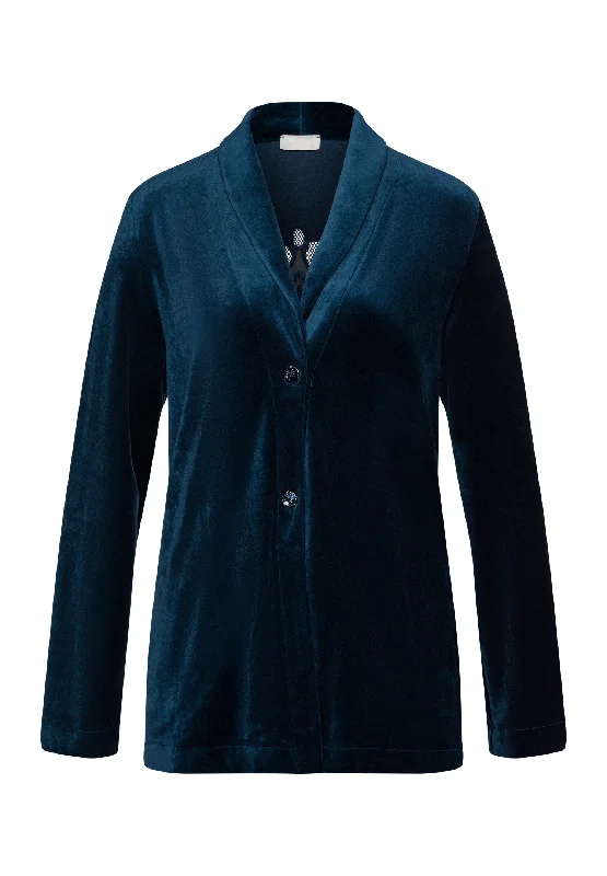 Favourites Velvet Blazer | Mystic Blue 78860-1652