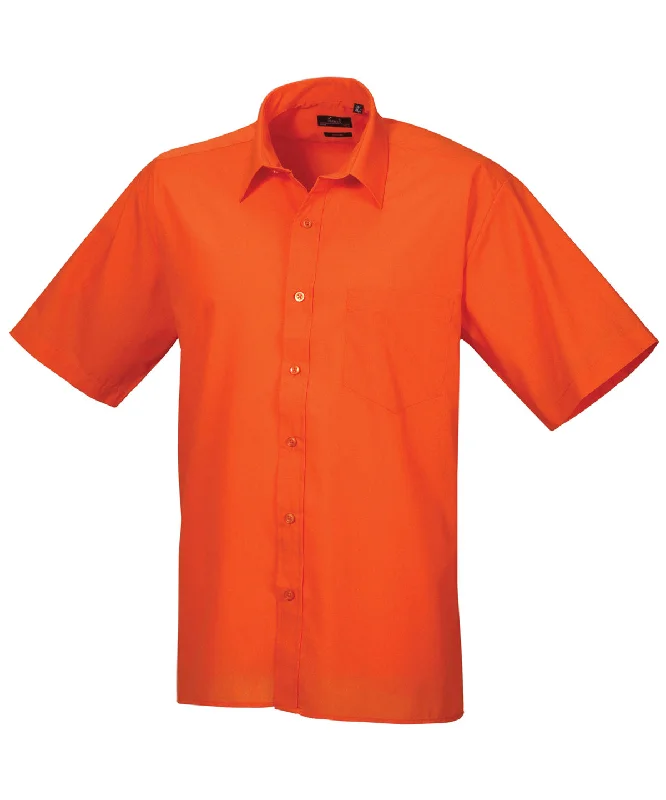 Orange - Short sleeve poplin shirt