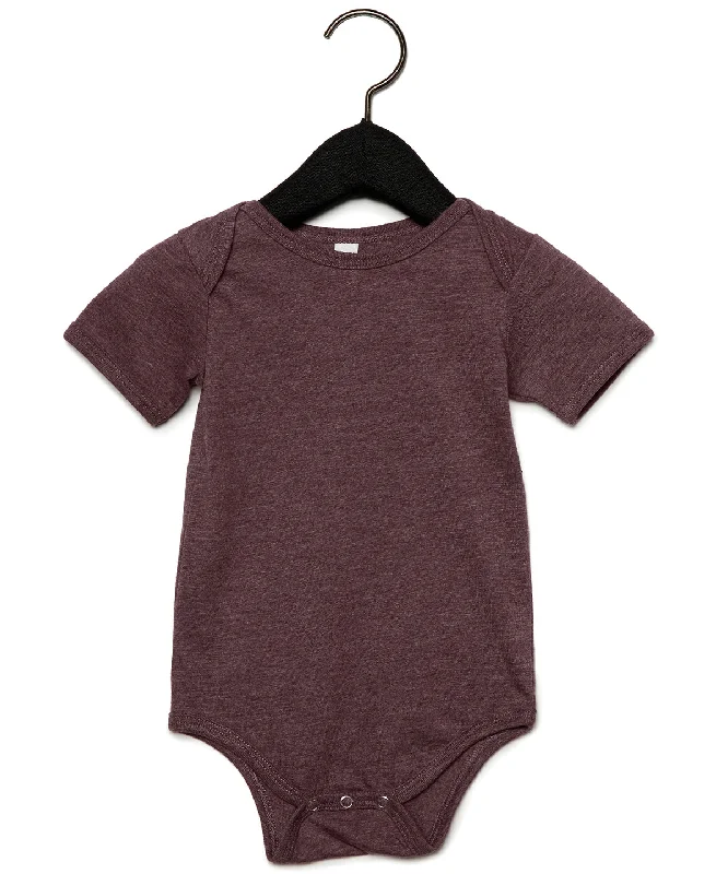 Heather Maroon - Baby Jersey short sleeve one piece