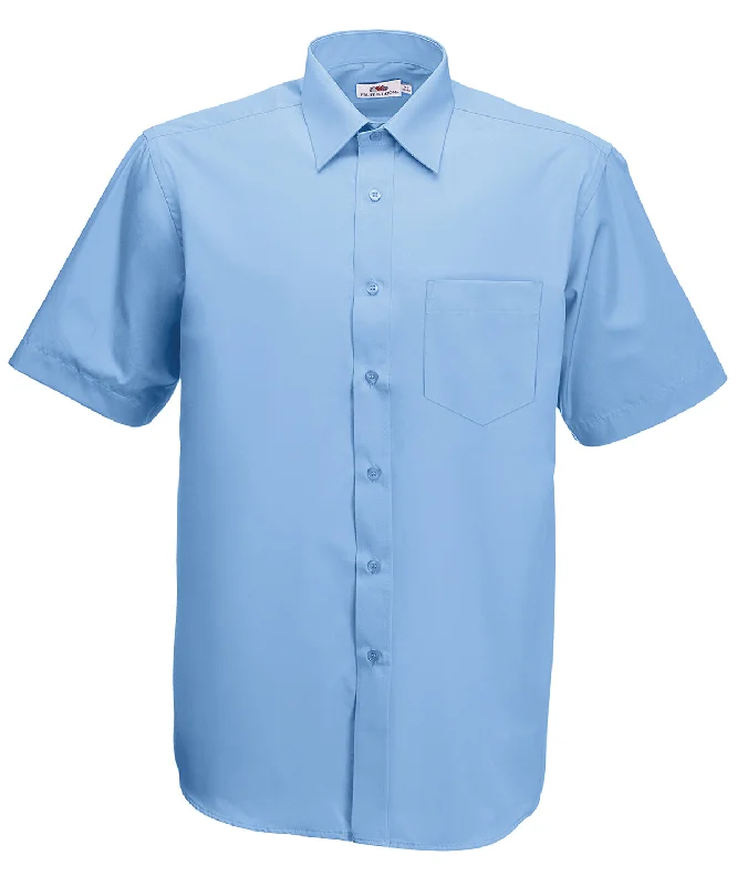 Mid Blue - Poplin short sleeve shirt