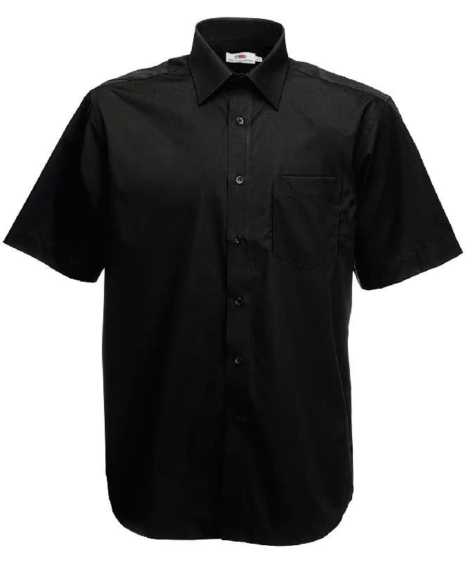 Black - Poplin short sleeve shirt