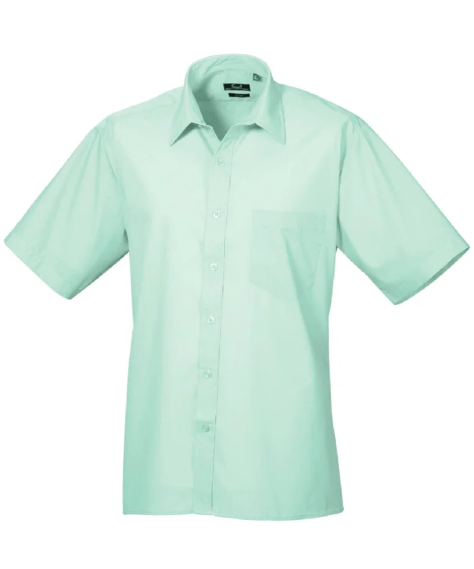 Aqua - Short sleeve poplin shirt