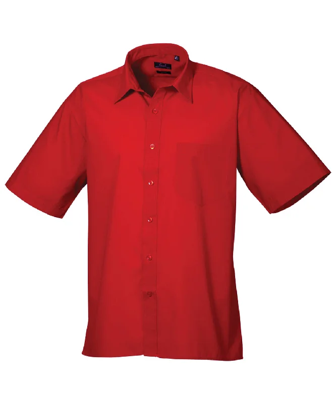 Red* - Short sleeve poplin shirt