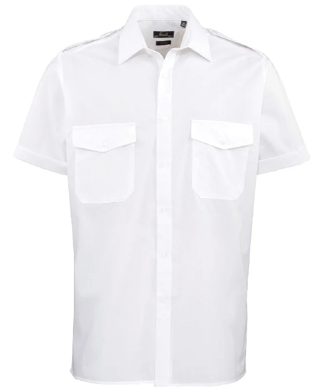 White - Short sleeve pilot shirt