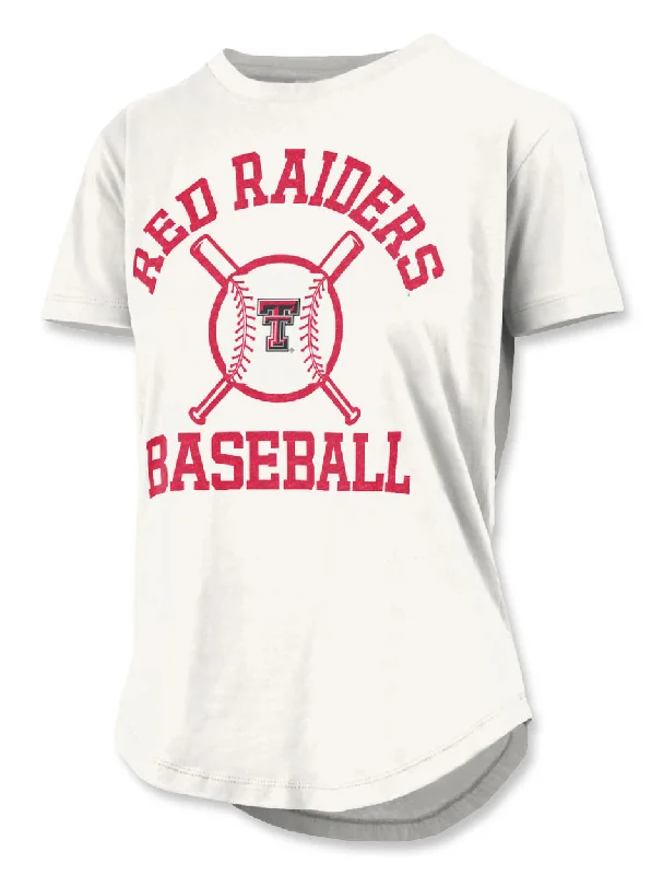 Press Box "Glitter Baseball" Short Sleeve Rounded Bottom Top