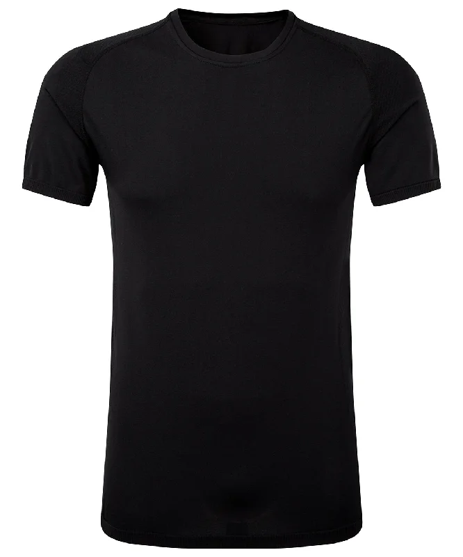 Full Black - TriDri® Seamless '3D fit' multi-sport performance short sleeve top