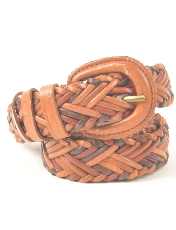 Brown Woven Belt - M