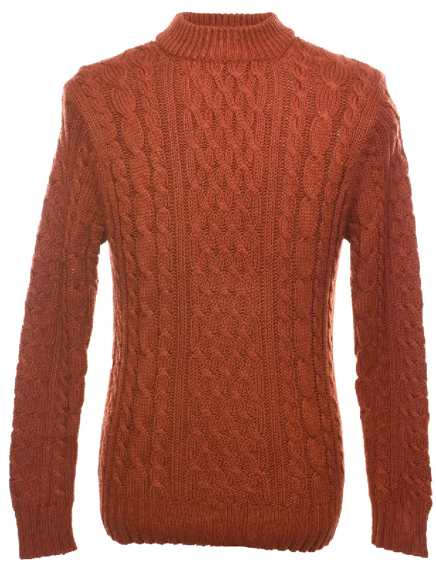 Cable Knit Jumper - M