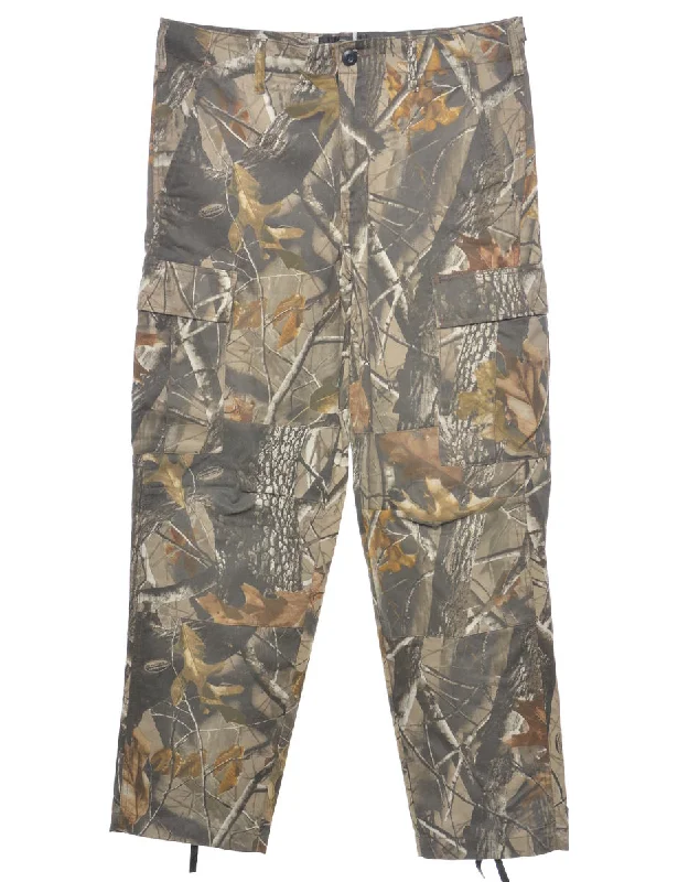 Camouflage Print Classic Cargo Trousers - W34 L31