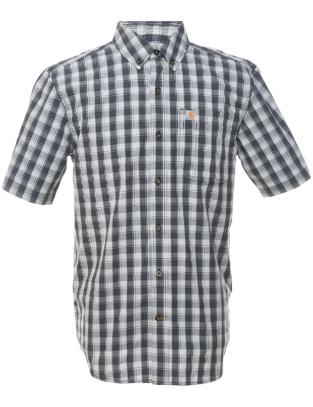 Carhartt Grey & White Checked Shirt - M