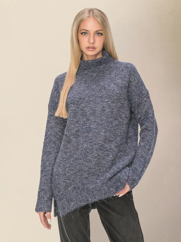 Women's Casual Loose Side Slit Sweater