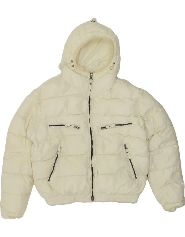 LEE Womens Hooded Padded Jacket UK 18 XL White