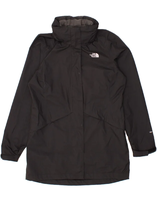 THE NORTH FACE Womens Hooded Raincoat UK 14 Medium Black Polyester