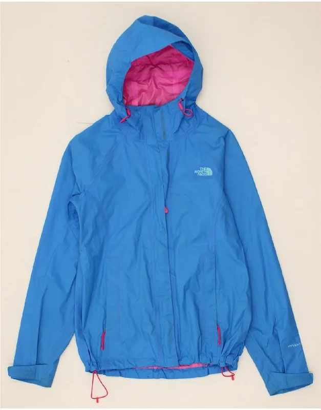 THE NORTH FACE Womens Hyvent Hooded Rain Jacket UK 10 Small Blue