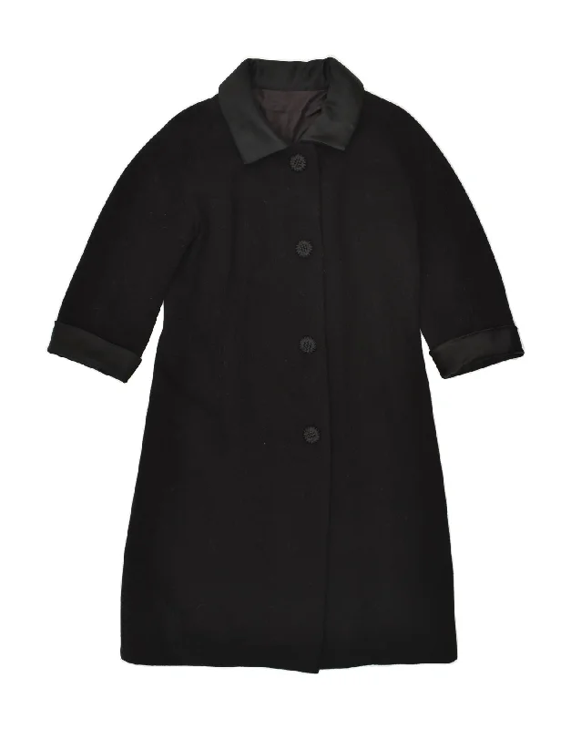 ALEX Womens 3/4 Sleeve Overcoat IT 42 Medium Black