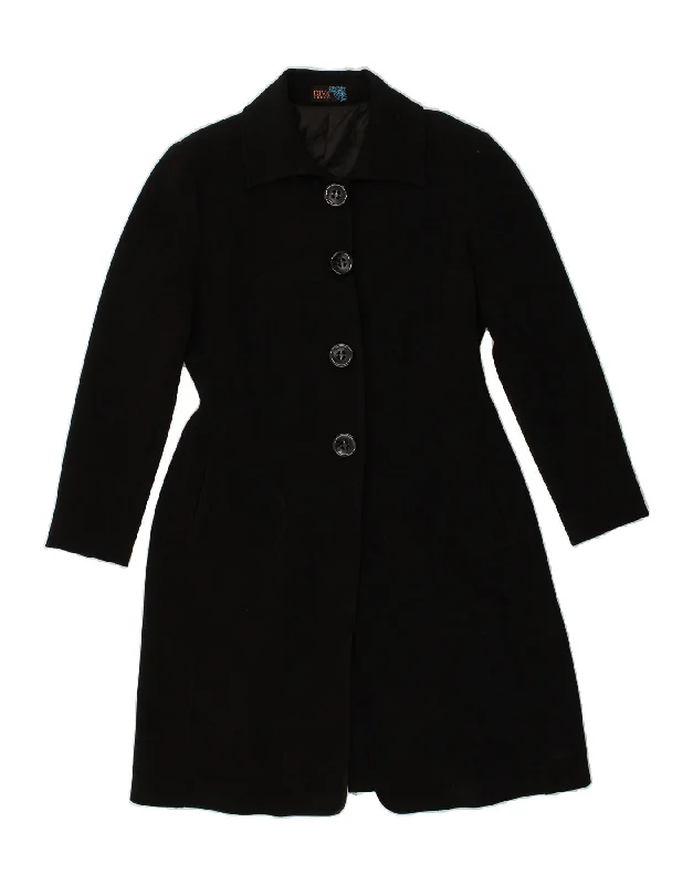 DIVA Womens Overcoat IT 44 Medium Black