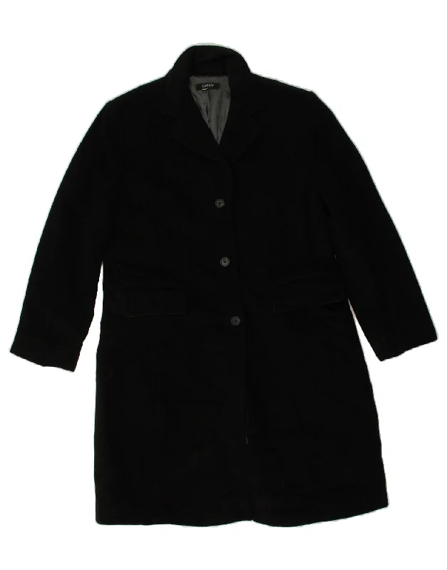 J. CREW Womens Overcoat UK 10 Small Black