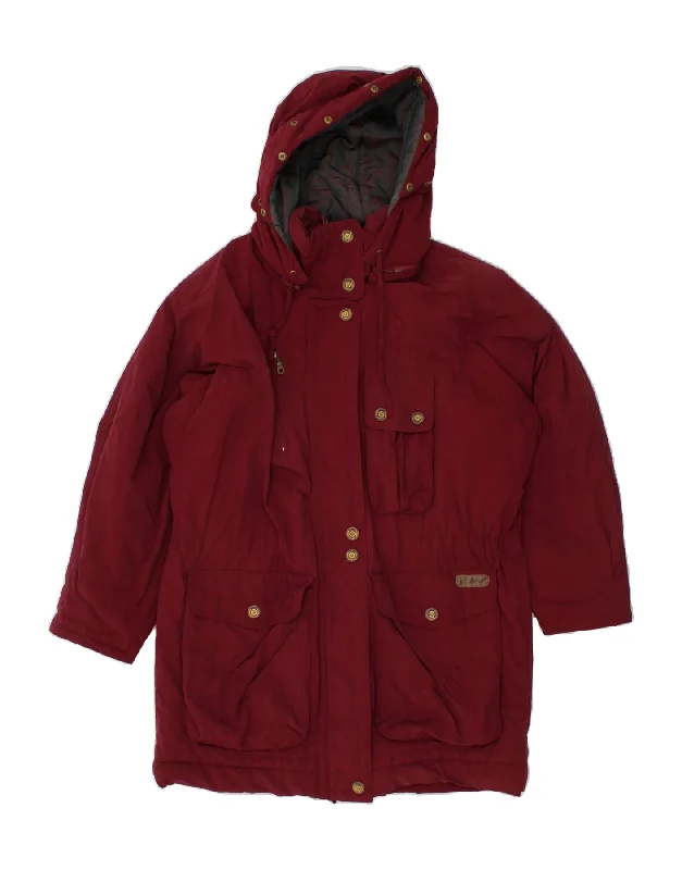 KLEPPER Womens Gore-Tex Hooded Windbreaker Coat UK 18 XL Burgundy