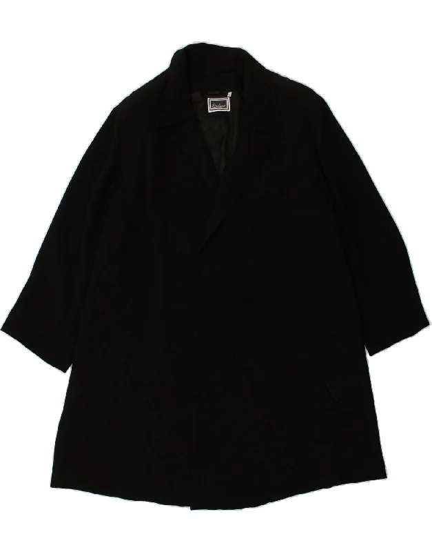 LUISA SPAGNOLI Womens Overcoat UK 10 Small Black Acetate