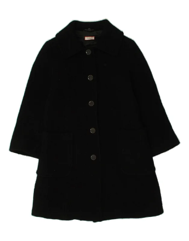 MAX & CO. Womens Overcoat UK 6 XS Black Wool