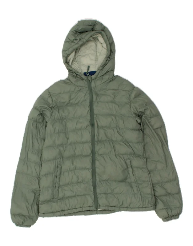 MOUNTAIN WAREHOUSE Womens Hooded Padded Jacket UK 16 Large  Green