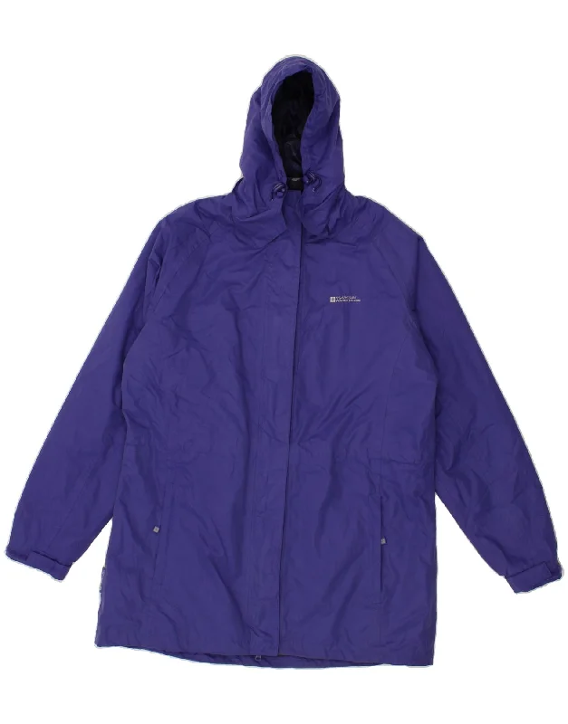 MOUNTAIN WAREHOUSE Womens Hooded Raincoat UK 16 Large  Purple Polyester