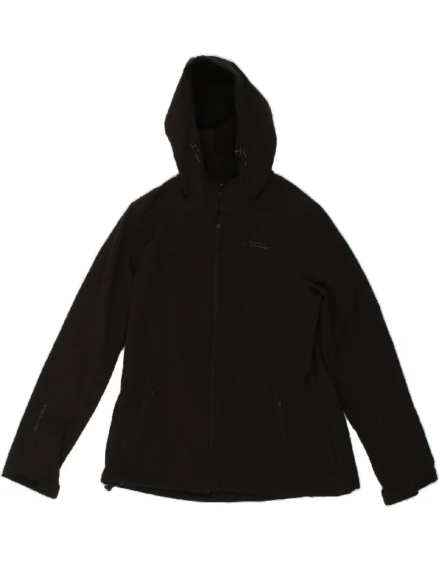 MOUNTAIN WAREHOUSE Womens Hooded Windbreaker Jacket UK 16 Large  Black