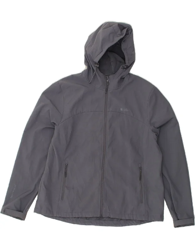 MOUNTAIN WAREHOUSE Womens Hooded Windbreaker Jacket UK 22 2XL Grey