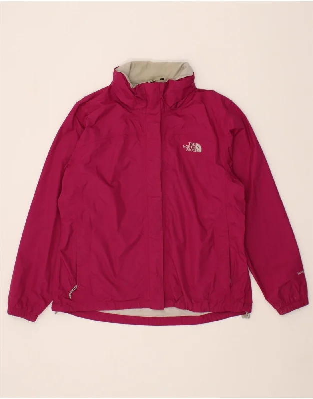 THE NORTH FACE Womens Hooded Rain Jacket UK 16 Large Pink Nylon