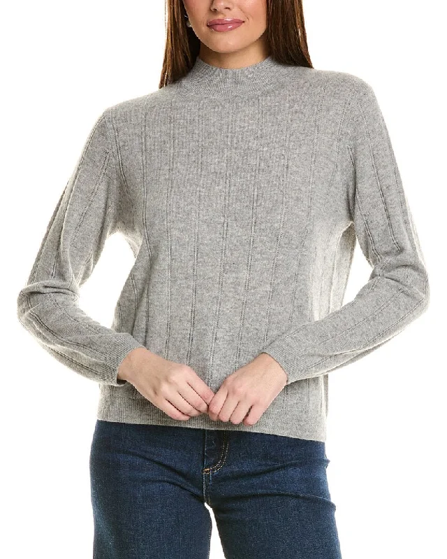 Amicale Cashmere Wide Rib Cashmere Sweater