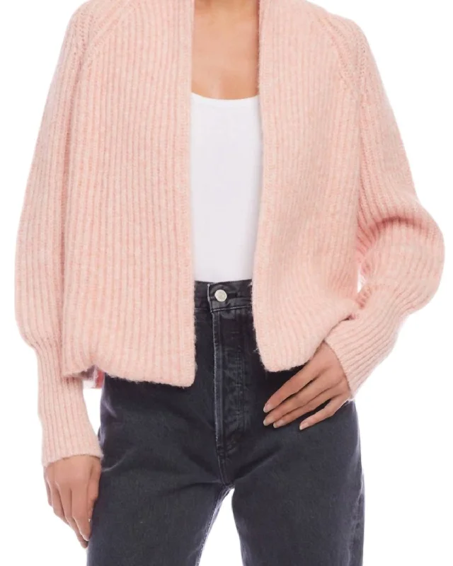 Cely Cropped Cardigan In Pink