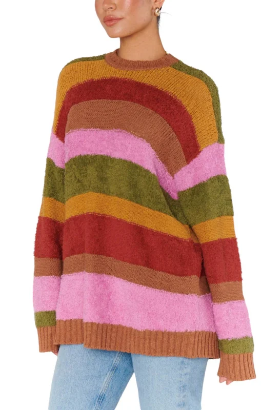 Chilly Sweater In Hutch Multi Stripe Knit