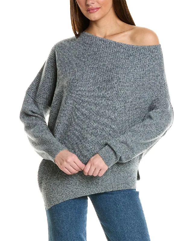 Collaboration Jolene Shaker Off-Shoulder Cashmere Sweater