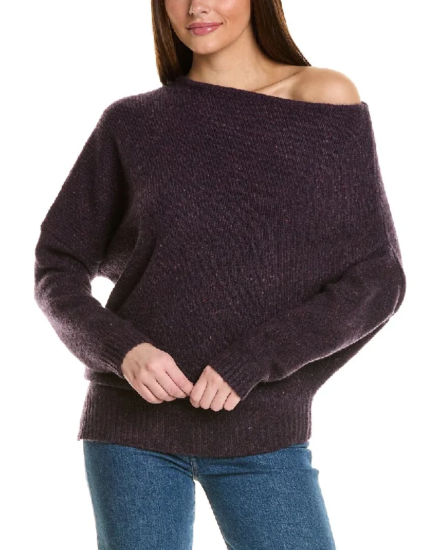 Collaboration Off-Shoulder Cashmere Sweater