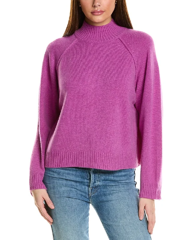 Collaboration Serena Boxy Mock Neck Cashmere Sweater